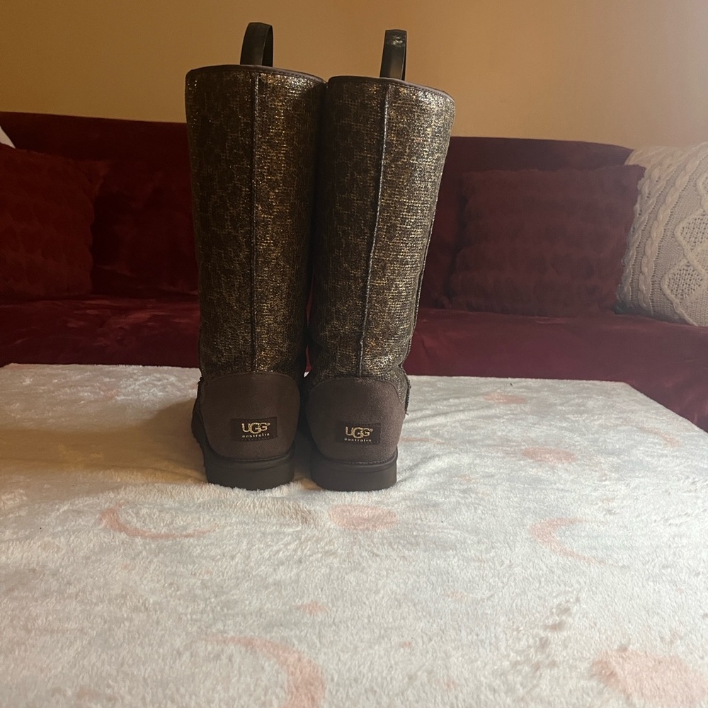 UGG Glittery Brown Tall Boots - Picture 3 of 5